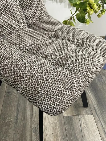 Стул CHILLI SQUARE TRF-12 серо-коричневый, ткань/ черный каркас фото 3