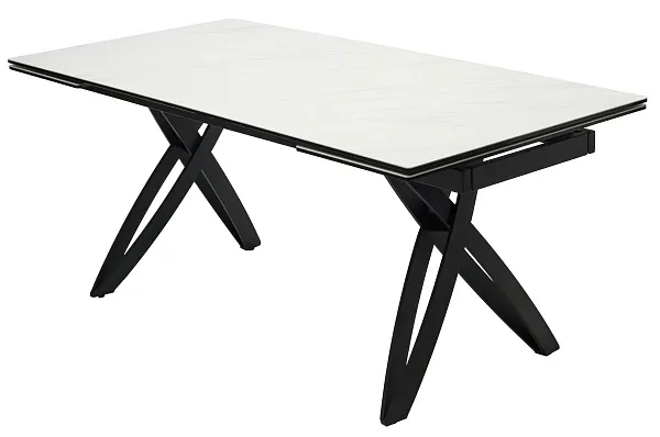 Стол PALERMO 180 KL-99 Белый мрамор матовый, итальянская керамика / черный каркас, ®DISAUR фото 10