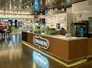 Барная стойка для кафе-пекарни Cinnabon в ТРК Меркурий Фото 9