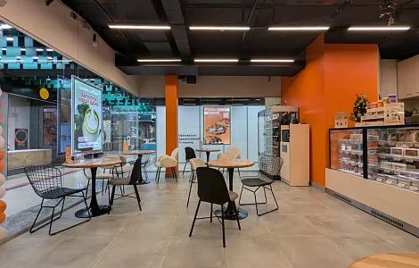 Мебель для кофейни Bodro Coffee в бизнес-центре Румянцево