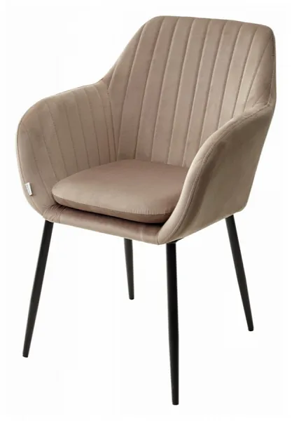 Стул ALABAMA BLUVEL-40 BEIGE, велюр / черный каркас