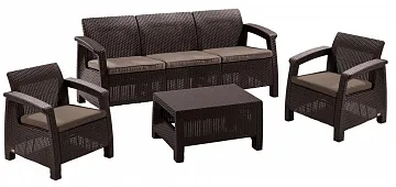 Комплект для отдыха Yalta 3set AFM-1030A Brown/Cappuccino