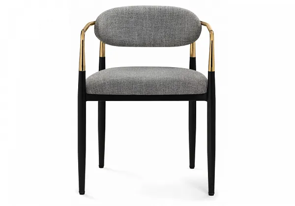 Стул на металлокаркасе Lord gray / black / gold фото 4