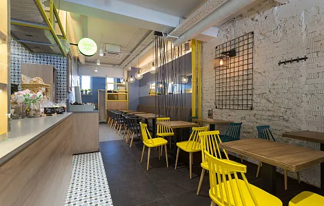 Стильная мебель для кафе Deli by Prime на ул. Шаболовская