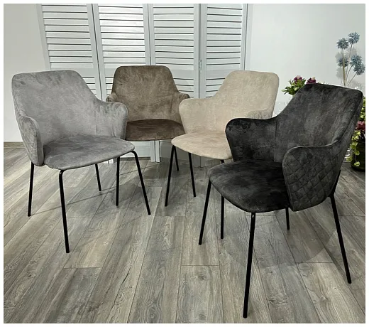 Стул AMARETTO VBP203 античный cеребристо-серый велюр фото 4