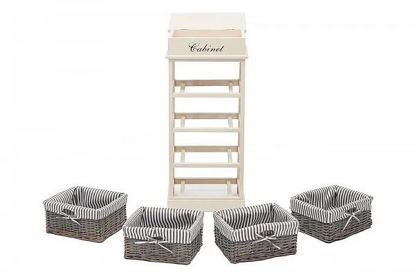 Тумба Secret De Maison OUVERTURE 4 павловния, слоновая кость фото 8