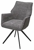 Стул BREVIS 180 градусов поворотный XD841-16 Серый, букле/ GINO-457 Серый, ткань