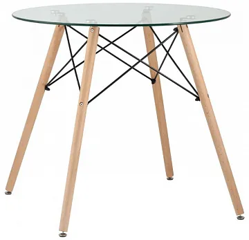 Стол Eames DSW NEW D80 стеклянный