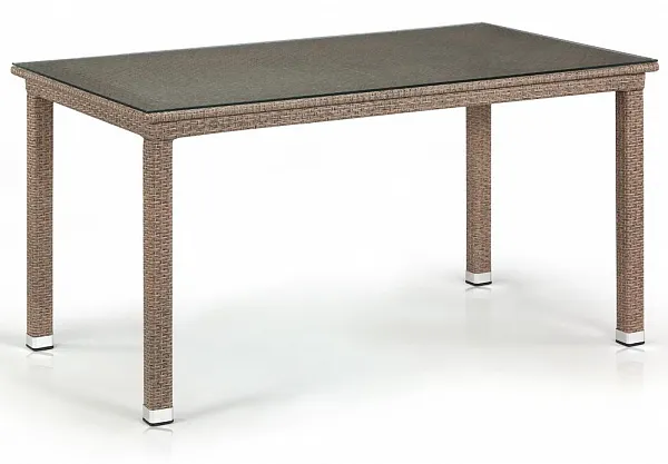 Плетеный стол T256B-W56-140x80 Light Brown