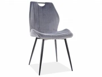 Стул кухонный Signal ARCO VELVET (серый/черный)