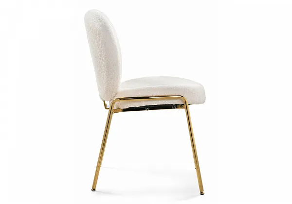 Стул на металлокаркасе Kalipso 1 white / gold фото 5