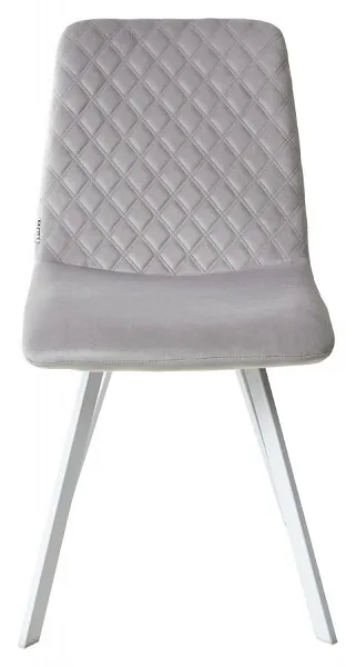 Стул DAIQUIRI BLUVEL-03 LIGHT GREY / белый каркас, велюр фото 2