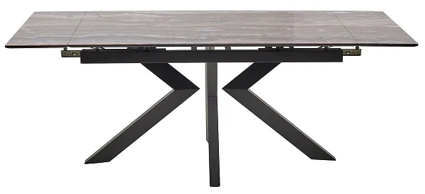 Стол Кентукки 3 140 ЯШМА, стекло / ЧЕРНЫЙ, М-City фото 8