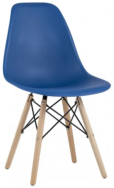 Стул Eames Style DSW синий (разборный каркас) фото 2