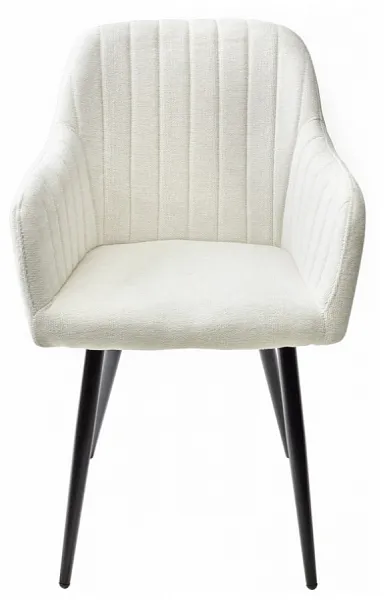 Стул BRANDY WZ2042-01 молочный фактурный велюр / черный каркас фото 6