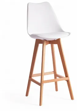 Стул барный TULIP BAR (mod. C1014H) Белый, натуральный