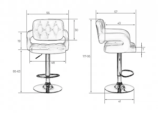 Стул барный TIESTO (фиолетовый) фото 9