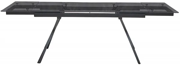 Стол ADRIA 160 SMOKED BLACK GLASS Дымчато-черное стелко/ черный каркас, ®DISAUR фото 8
