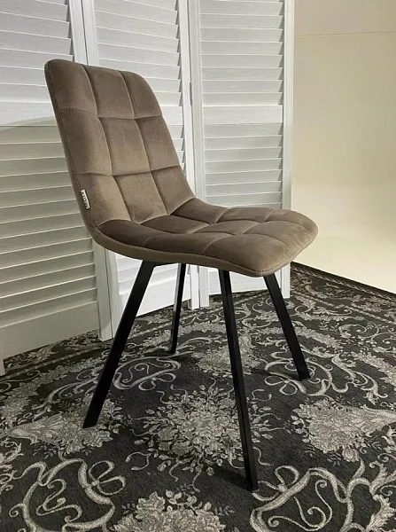 Стул CHILLI SQUARE BLUVEL-38 LATTE, велюр фото 8