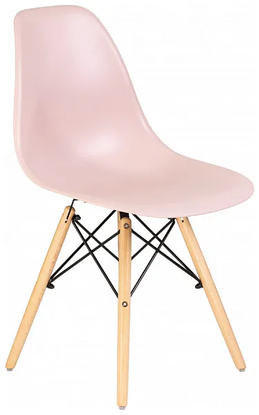 Стул DSW ножки светлый бук, цвет светло-розовый PK-02 фото 3