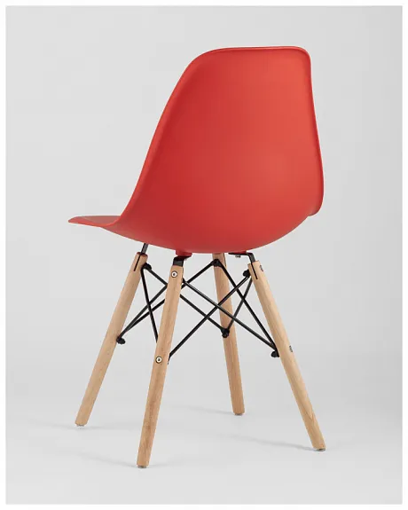 Стул Eames Style DSW красный (разборный каркас) фото 9