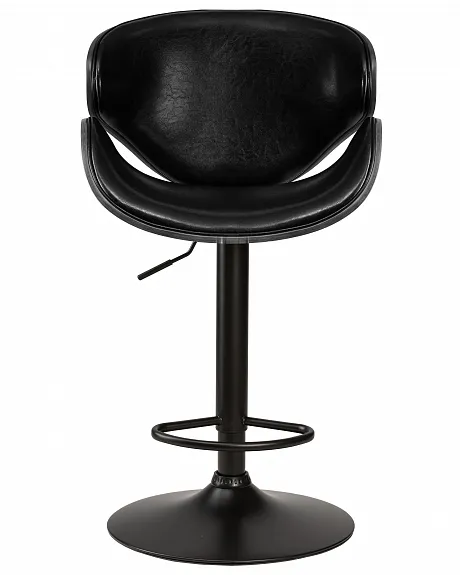 Стул барный KARTER BLACK (коричневый орех дерево (BWW), черный PU) фото 7