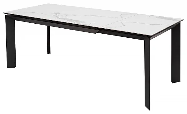 Стол CREMONA 140 MATTE STATUARIO Белый мрамор матовый, керамика/ черный каркас, ®DISAUR фото 5