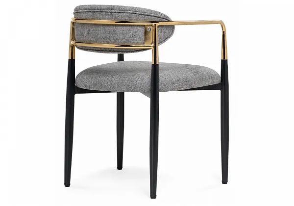 Стул на металлокаркасе Lord gray / black / gold фото 6
