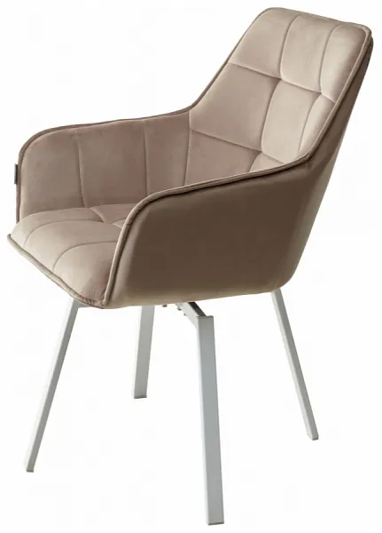 Стул MAVERICK BLUVEL-40 BEIGE/ белый, поворот 360 градусов фото 8