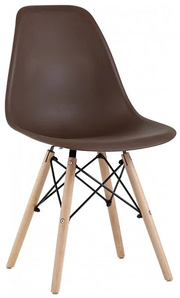 Стул Eames Style DSW коричневый (разборный каркас) фото 2