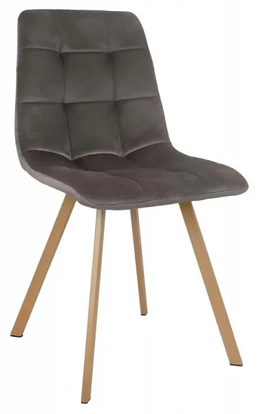 Стул Easy тёмно-коричневый с ножками под дерево
