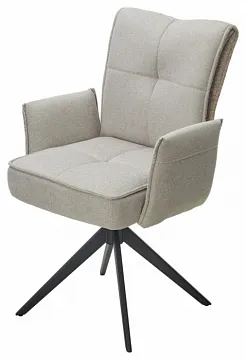 Стул PONCE 360 градусов поворот Brego-31 Бежевый, ткань/ XD841-06 Коричневый, букле