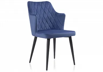 Стул на металлокаркасе Velen dark blue