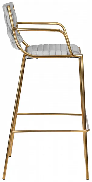 Стул барный  MILLER GOLD (светло-серый велюр (135-37)) фото 4