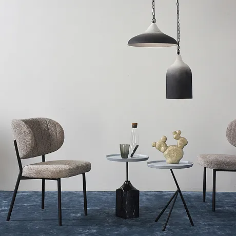 Столик кофейный Sustainable Collection, D38 см, серый/черно-белый фото 3