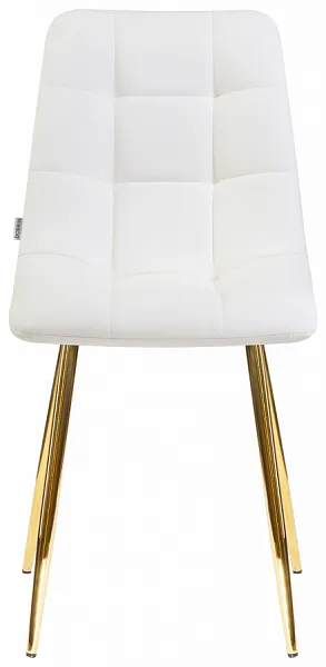 Стул обеденный ALEX (золотые ножки, белая экокожа (P-02)) фото 7