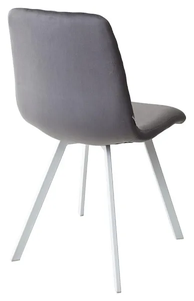 Стул DAIQUIRI BLUVEL-14 GREY / белый каркас, велюр фото 3