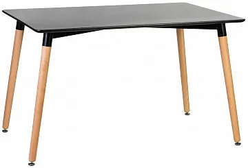 Стол обеденный DOBRIN SERRA WIDE (ножки светлый бук, столешница чёрная)
