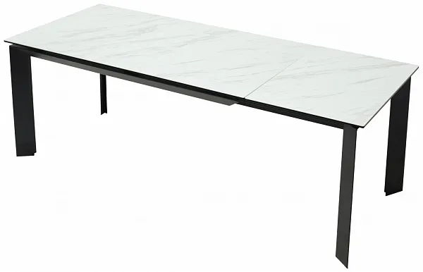 Стол CREMONA 160 KL-99 Белый мрамор матовый, итальянская керамика / черный каркас, ®DISAUR фото 5