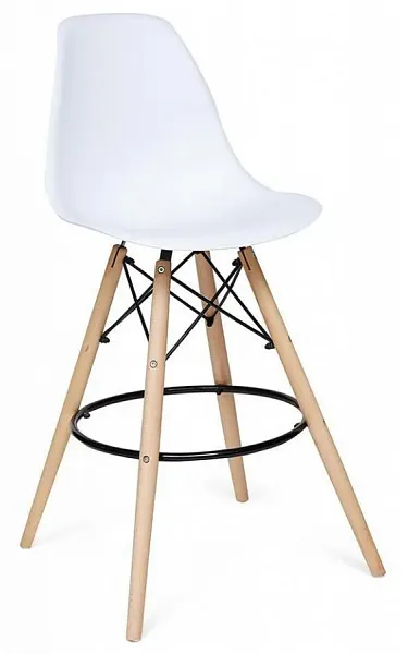 Стул барный Cindy Bar Chair (mod. 80-1) Белый, натуральный