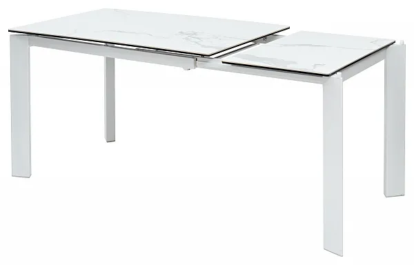 Стол CORNER 120 MATTE STATUARIO Белый мрамор матовый керамика, стекло/ белый каркас, ®DISAUR фото 4