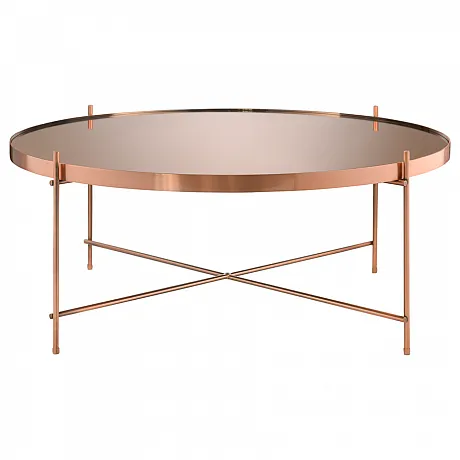 Столик Josen, D85 см, розовый/медный