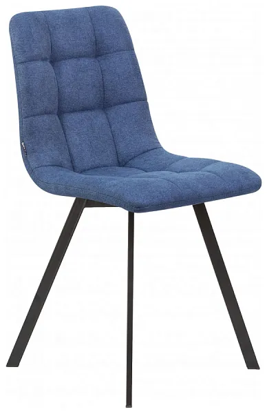 Стул обеденный ALEX SQUARE (черные матовые ножки, синяя ткань (UF860-14B)) фото 3