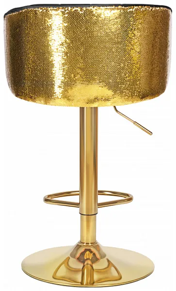 Стул барный DARCY GOLD SHINY (черный велюр с золотыми пайетками) фото 6