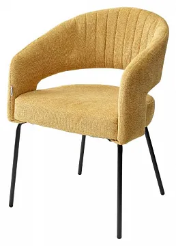 Стул SNUG WZ2042-05 горчичный фактурный велюр / черный каркас