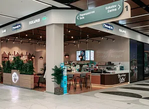 Барная стойка и мебель для кафе-пекарни Cinnabon в ТРЦ Экопарк в Санкт-Петербурге Фото 10