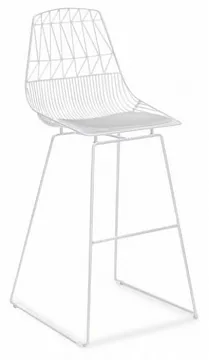 Стул полубарный SHT-S125-CN1 белый/белый