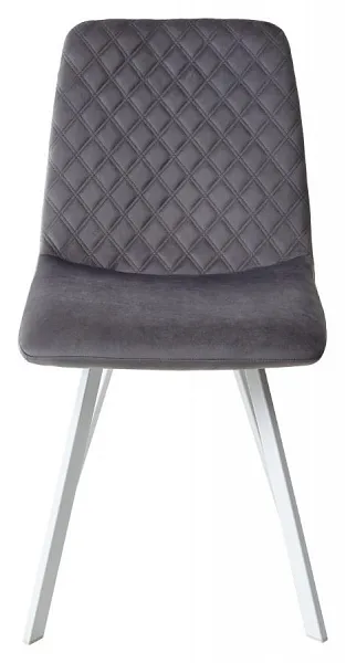 Стул DAIQUIRI BLUVEL-14 GREY / белый каркас, велюр фото 2