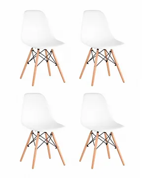 Стул Eames Style DSW белый x4 (разборный каркас)