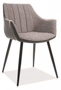 Стул кухонный Signal BRUNO (серый/черный мат)